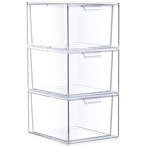 Sorbus 3 pack Stackable Acrylic Drawers - Versatile, Space-Saving Storage Solution for Home, Kitchen, and Bathroom - image 1 of 4