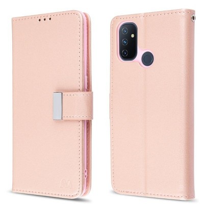 MyBat MyJacket Wallet Xtra Series Compatible With Oneplus Nord N100 - Rose Gold