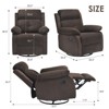 PAGED Compact Swivel Rocker Recliner for Small Spaces, 330lbs Capacity, 5-Min Tool-Free Assembly,3-Position Recline & 360° Swivel - 3 of 4