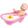 Lissi: 11" Baby Doll & Bathtub Set - Pink - Water-Safe Hard Body, Accessories - 4 of 4