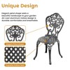 7-Piece Patio Set: Round Table & 4 Chairs - Cast Aluminum, All-Weather/Umbrella Hole & Adjustable Legs for Balcony/Backyard - 4 of 4