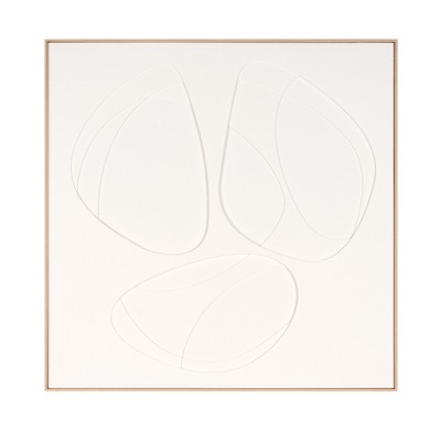 HomeRoots White Geo Trio Brown Shadowbox Wall Art