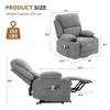 Electric Power Lift Recliner Chair Sofa with 8-Point Massage, Remote-Controlled Footrest & Heat, 3 Positions- for Elderly & Adults - 3 of 4