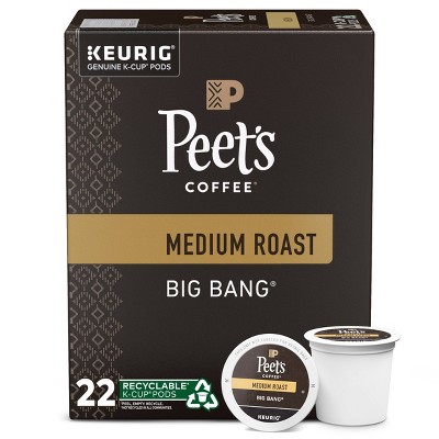 Peet's Big Bang Medium Roast Coffee - Keurig K-Cup Pods - 22ct
