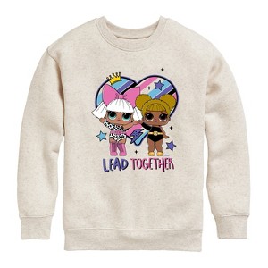 Boys' - LOL Surprise! - LOL Heart Graphic Long Sleeve Fleece Sweatshirt - 1 of 4