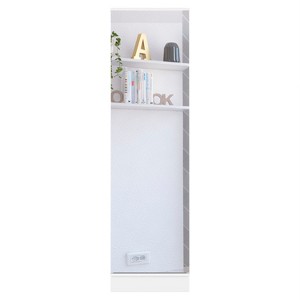 TiramisuBest Rectangle Tall Shoe Cabinet with Mirror,White - 1 of 4