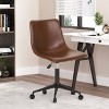 Jarvi Contemporary Upholstered Swivel Office Chair with Rolling Casters - Christopher Knight Home - image 2 of 4