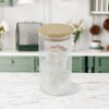 Unique Bargains with Bamboo Lid Decorative Jars Wood Color Clear 1 Pcs - 2 of 4