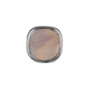 Nambé Sandstone Coaster Set – Set of 4 Modern Square Drink Coasters Featuring Alloy Trim, Durable Absorbent Stone Protectors - 4 of 4