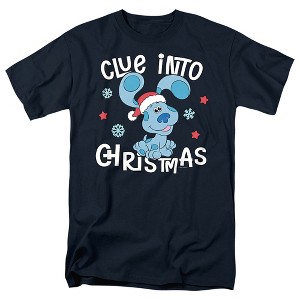 Blue'S Clues & You Blue Christmas Adult T-Shirt Navy - 1 of 4