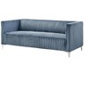 Home Design Gavin Velvet Square Sofa, Blue - 3 of 4