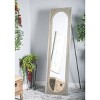 Olivia & May Natural Wood Console Mirror Brown: Bohemian Style, Rectangular, No Assembly Required - 2 of 4