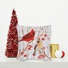 C&F Home 18" x 18" Paired Winter Cardinals in Woods Premium Indoor/Outdoor Christmas Accent Throw Pillow - 4 of 4
