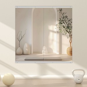Apmir  2/3 pieces Rectangle Wall Mirror Home Gym Mirror Dance Studio Mirror Tempered Glass Mirror - 1 of 4