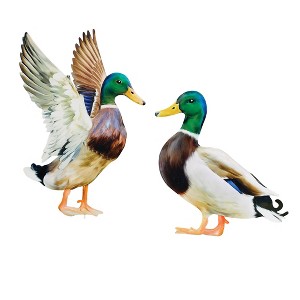 Collections Etc Realistic Mallard Ducks Outdoor Garden Stake Set NO SIZE - 1 of 2