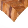 Natural Torino Chevron Cowhide Pillow | 2-Pack | Tan | 18"x18" - 2 of 4