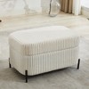 TUYOHW 30.3" Storage Ottoman Bench,Upholstered End of Bed Ottoman Bench with Hidden Storage,Corduroy Ottoman for Living Room,Entryway - 2 of 4