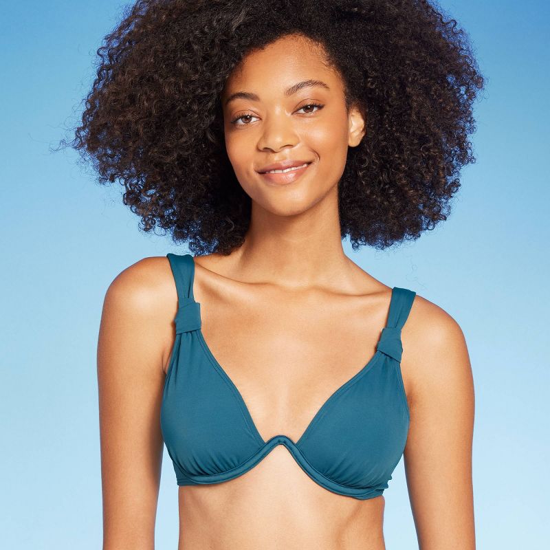 Women's Knot Detail Continuous Underwire Bikini Top - Shade & Shore™, 4 of 11