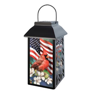 Briarwood Lane Spring Lantern 12" x 6" x 6" American Cardinal Solar For Spring Lantern - 1 of 4