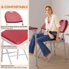 Whizmax Folding Chairs 2 Pack, Metal Foldable Chair with Cushion and Non-Slip Feet Pads, PU Party Chairs for Indoors and Outdoors, Meeting Room - 4 of 4
