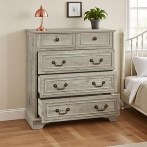 KTMBDW Dresser for Bedroom with 7 Drawers, 31.5" Wide Modern Chest of Drawers with Metal Handle, Wood Dresser TV Stand for Living Room - 1 of 4