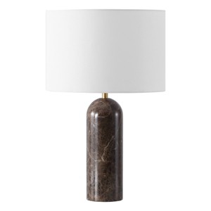 Kayabelle Marble Table Lamp - CTL1077 - Dark Brown/White - Safavieh Couture - 1 of 4