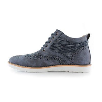 Polar Fox Mens Colbert MPX506059 Mid-Top Knitted Wing-Tip Sneaker Boots, in Blue, Size 9 — фото 4