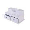 Organize It All 3 Drawer Wooden Accessory Organizer Charging Station White: MDF & Plastic, 7.1" L, 13.8" W, Decorative Use Only - 2 of 4