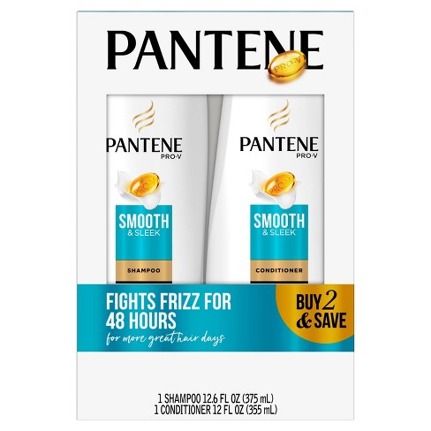Pantene Pro V Smooth Sleek Shampoo And Conditioner Bundle Pack 24 6 Fl Oz Target