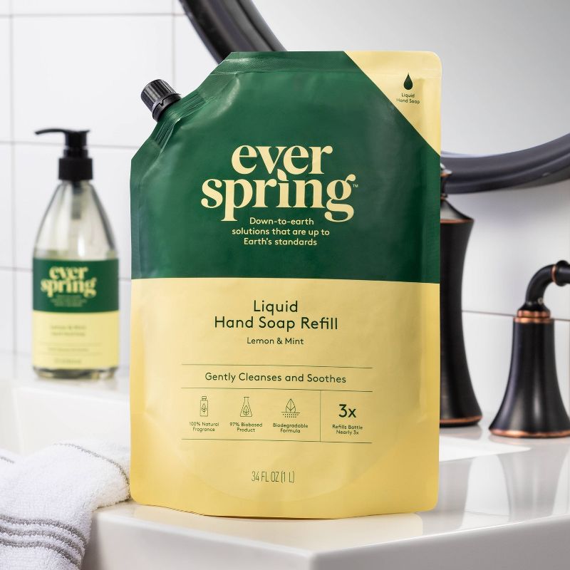 Liquid Hand Soap Refill - 34 fl oz - Lemon &#38; Mint - Everspring&#8482;, 3 of 6