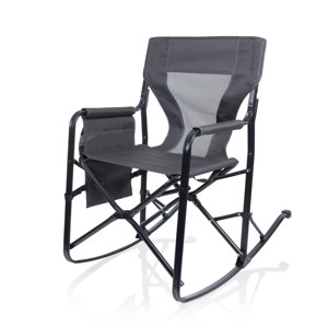 Oniva Woodland Outdoor Portable Rocking Chair - Charcoal Gray - 1 of 4