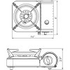 GasOne GS-800 Emergency Gear Camping Mini Butane Portable Gas Stove with Carrying Case, Stainless Steel,  White - 2 of 4