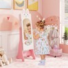 Infans Kids Vanity Set Princess Makeup Dressing Table and Chair Set w/ Jewelry Armoire - 4 of 4