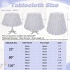 Wikineon 72 Inch Round Tablecloth Silver Sequin Table Cloth Glitter Table Cover for Holiday Banquet Dining Wedding Party Decoration - 3 of 4