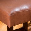 Bar Stools Set Of 2, Bar Chairs, Modern Leather Saddle Stools, Backless Upholstered Bar Chair, 26.75" Kitchen Counter Chair, Hardwood Barstools - 3 of 4