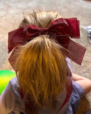 Velvet Ribbon Bow Hair Barrette - A New Day™ Brown