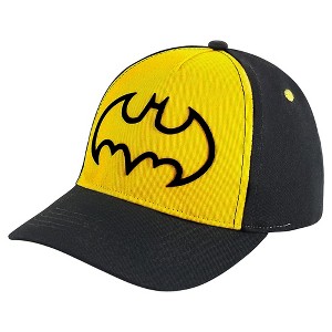 DC Comics Hat for Boys Size 2-7, Batman Kids Baseball Cap with 3D Design - 1 of 4