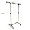 LIVAREEmlen Short Clothing Racks for Hanging Clothes with Bottom Shelves and Wheels Heavy Duty Rolling Clothes Rack for Adult Coat, Closet, Wardrobe - 3 of 4