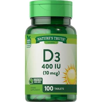 Nature's Truth Vitamin D3 400 IU (10mcg) | 100 Tablets