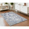 HomeRoots 4' X 6' Blue and Gray Abstract Area Rug - 2 of 4
