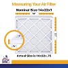 Filter King 14x22x1 Air Filter | 6-PACK | MERV 13 HVAC Pleated A/C Furnace Filters | MADE IN USA | Actual Size: 14 x 22 x .75" - 2 of 4