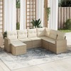 vidaXL Garden Sofa Set Beige - 2 of 4