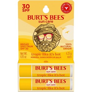 Burt's Bees Lip Balm Blister SPF30 - Tropic Like It's Hot - 2pk - 1 of 4