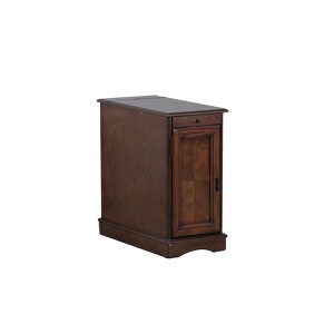 Felix Accent Table with USB Charging Station Hazelnut - Powell Company