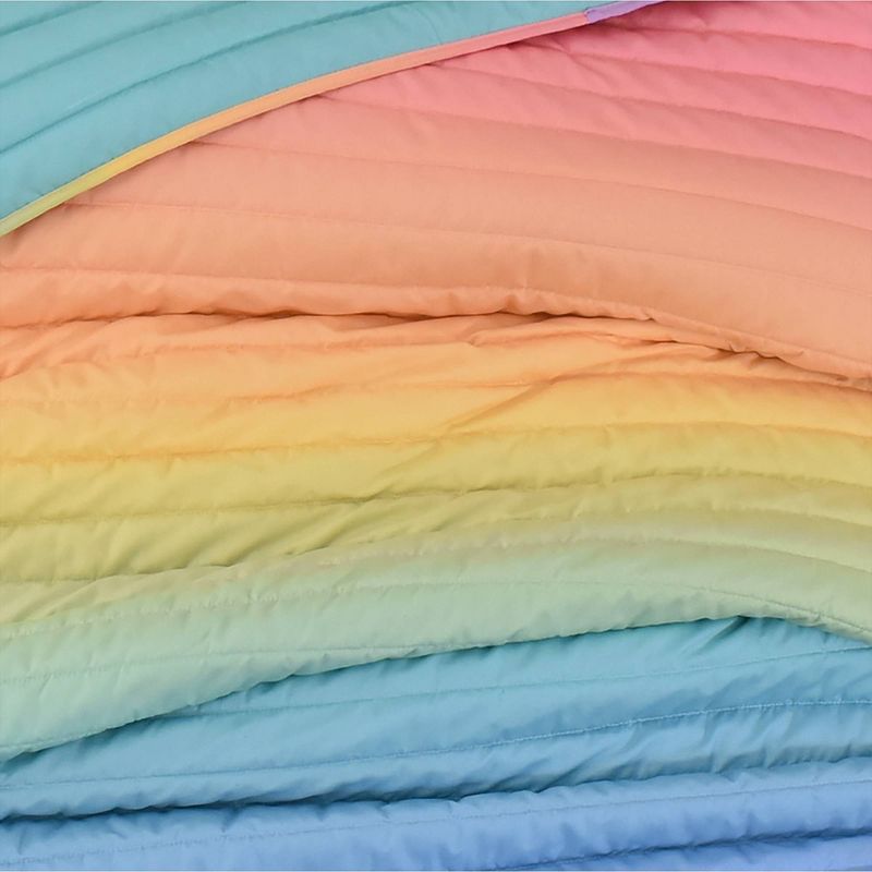 Rainbow Ombre Quilt Turquoise Set - Lush Décor, 5 of 10