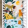 Baby Gift Set, Crib Sheet & Swaddle Newborn Gift Box, Jungle Safari Theme - 2 of 4