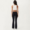 Anna-Kaci Active Women's Crossover Waist Flare Leg Yoga Pants with Stretch Fit Fabric and Smooth Contoured Silhouette - 3 of 4