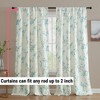 HLC.ME Jasmine Floral Patterned Window Rod Pocket Curtains - Light Blocking Darkening Window Panels, Set of 2 - 3 of 4
