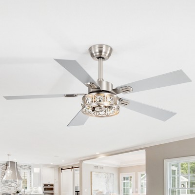 Airsurfer 48-inch Wood 5-Blade Crystal Fandelier Ceiling Fan with Remote and Light