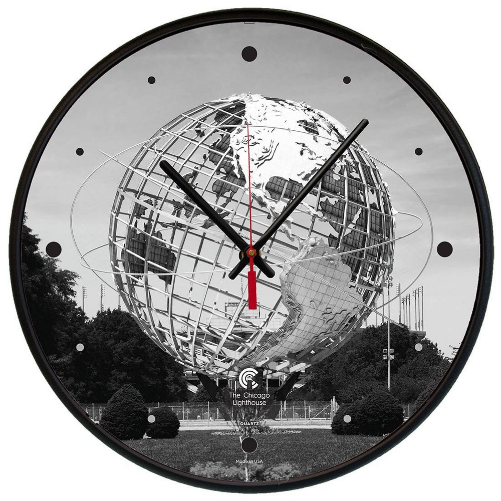 Photos - Wall Clock 12.75" New York City Queens Unisphere Slim Line Body Quartz Movement Decor